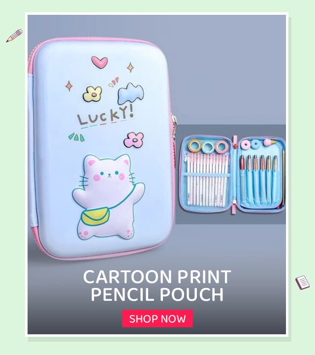 Cartoon Print Pencil pouch