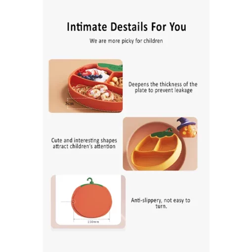 StarAndDaisy Silicone Divided Baby Toddler Plates, Suction Plates for Babies, Silicone Placemats for Kids, BPA Free, Fits Most Highchair Trays, Microwave Dishwasher Safe (Red) - Image 5