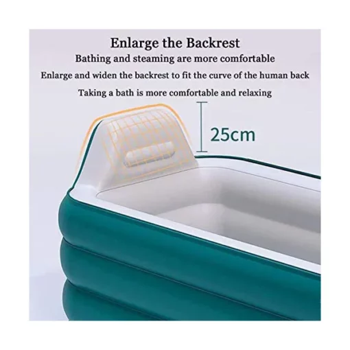 Automatic Wireless Self-Inflatable Bathing Pool/ tub for hot steam Bath, hot Bath and Cold Bath for Kids & Adults (1.6 X 0.94 X 0.64 Meter) - Image 7