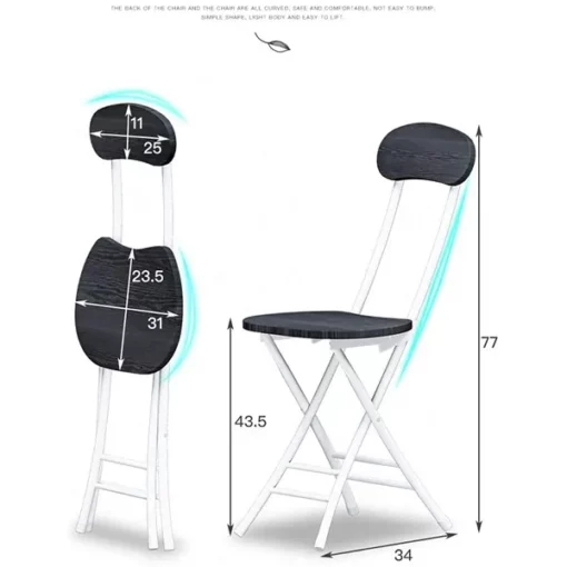 SND Homes Utilite Scissor Easy Folding, Multipurpose Table 70 x 70 cm Outdoor Coffee with 2 Chair (Large, White) - Image 4