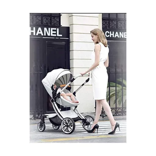 [Refurbished] StarAndDaisy High End Buggy Baby and Kids Stroller , Pram & Pushchair with Convertible Design Basket with Shock Absorbers and Large Premium Wheels  (Red) - Image 4
