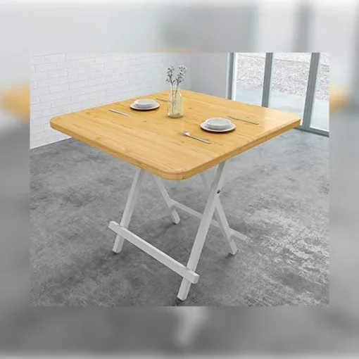 SND Homes Scissor Table, Easy Folding, Multipurpose Lawn Coffee Table with Chair, Large Size (White 70 X 70 cm Table (Without Chairs)) - Image 2