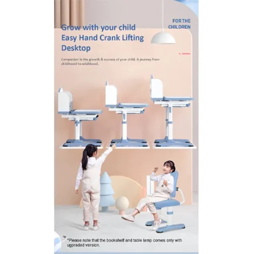 StarAndDaisy Smart Kids Multifunctional Study Table and Chair without LED Lamp and without Book Storage Shelf (Blue | R8 1.3) - Image 7