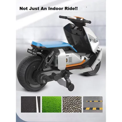 StarAndDaisy Ride on Scooter, Super Bike for Kids 12 Months to 72 Months. Rechargeable Battery Operation (Grey) - Image 4