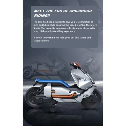 StarAndDaisy Ride on Scooter, Super Bike for Kids 12 Months to 72 Months. Rechargeable Battery Operation (Grey) - Image 5