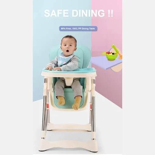 StarAndDaisy Dinesmart Multi-Adjustable Folding, Baby High Chair (Brown) - Image 8