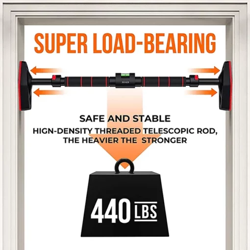 SND by StarAndDaisy - 360° Fitness Doorway Pull Up Bar, Upper Body Home Gym Equipment with Automatic Locking,Level Meter, Adjustable Width - Image 2