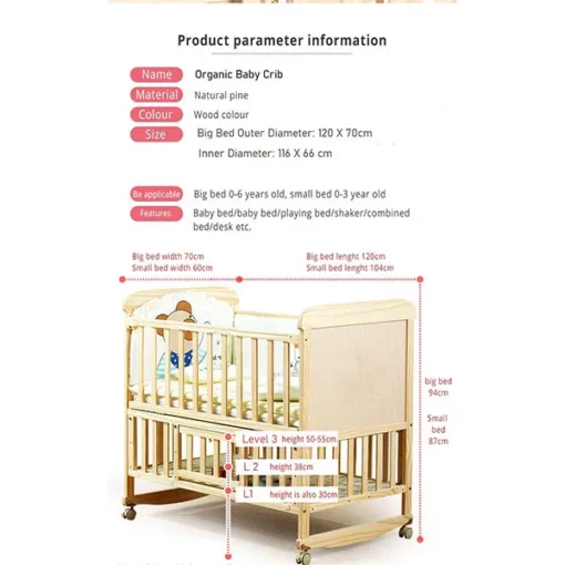 [Refurbished] StarAndDaisy Kids Bed cot for 0-4 Years with guardrail, Load Bearing <40 kg - 120cm Size - With Soft Mattress Set and Mosquito Net - Image 8