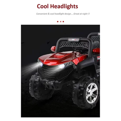 StarAndDaisy Electric Kids Ride On Cars 12V Battery Power Vehicles W/Wheels Suspension Seater Remote Control Motorized Simulation Model SUV Music& Story Playing Colorful Lights, Four drive (red) - Image 5