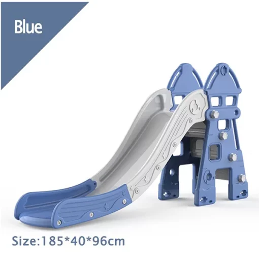 StarAndDaisy Castle Slide Set with Basket Ball Hoop - Blue (Castle Slide) - Image 2