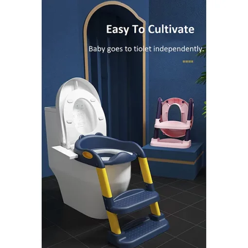 StarAndDaisy Baby Potty Training Toilet Seat - Stair Style [Blue] - Image 4