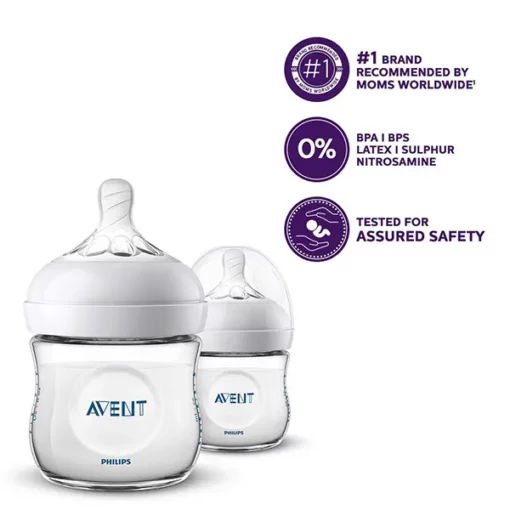 Philips Avent Natural 2.0 Bottle for 0M+ Babies 125ml (Twin Pack) - Image 2