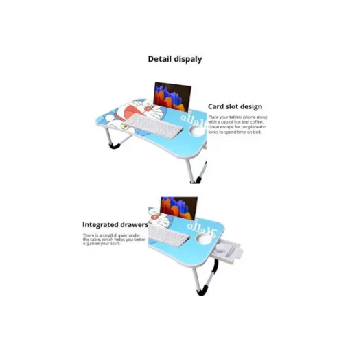 SND Homes Wood Portable Laptop Table (Finish Color - Blue) - Image 2