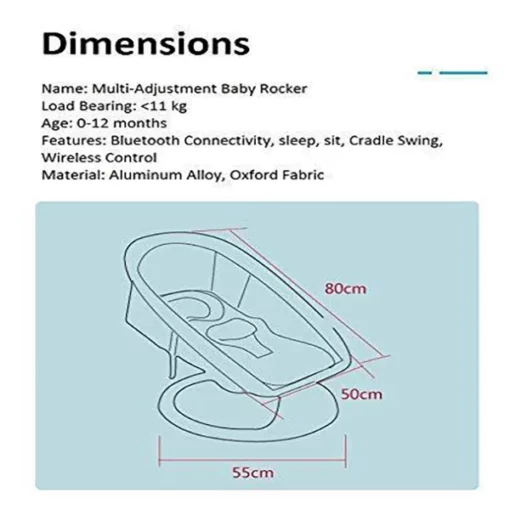 Premium Baby Swing Rocker cum Sleeper (Grey) - Image 6