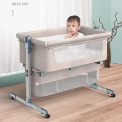 Buy Premium Newborn Bassinet Sleeper – Memory Foam Mattress (Khaki)
