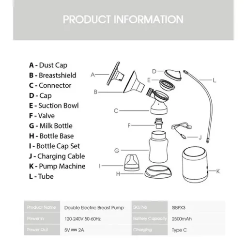 StarAndDaisy Smart Premium Double Breast Pump with several modes and features *Free A box of Dr.Dudu Mlk storage - Image 3