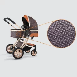 Buy Ultima Luxury Newborn Stroller with Seating / Sleeping (Brown)