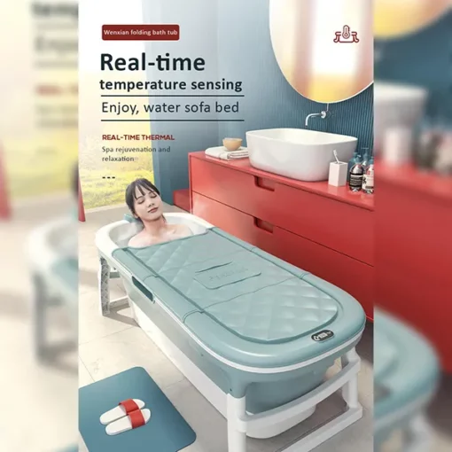 StarAndDaisy Folding Bathtub for Kids Children and Adult Super Large Mega Size Bathtub 140cm ( With Steamer | ‎140 x 60 x 50 cm) - Image 4
