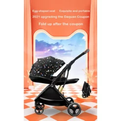 big screen Coballe Smart Folding Luxury Stroller