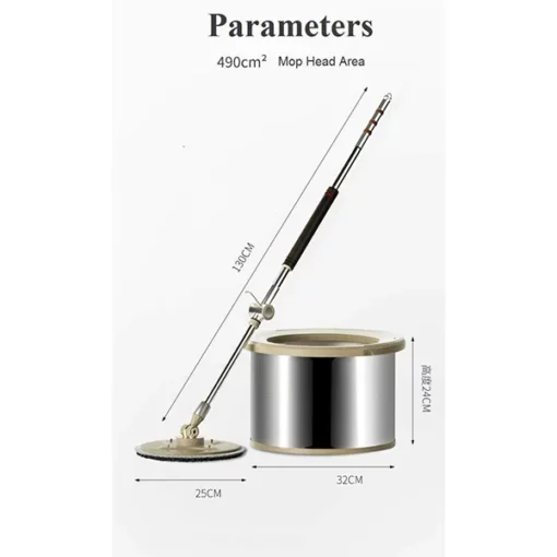 SND Homes Pure Stainless Steel Revolutionized Spin Mop Equipped with Elution Scrubber Technology - Image 7
