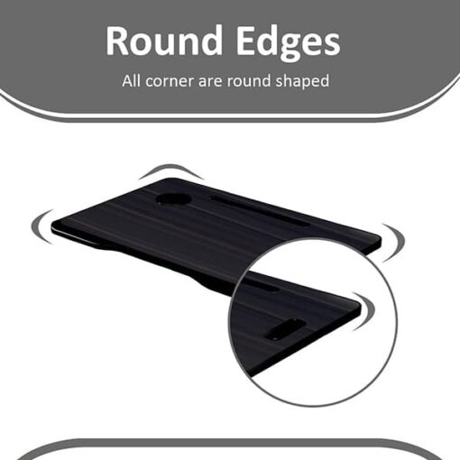 SND Homes 'Bed Buddy' Laptop Desk,Portable Foldable Laptop Bed Tray Table with Drawer,Bed Tray for Eating,Laptop Bed Tray Table for Bed and Sofa (All Black) - Image 2
