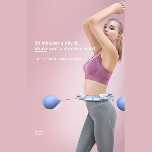 SND - 360° Fitness Weighted Hula Hoop with LED Counter | Hula Hoops for Adults Weight Loss, Workout & Fitness | Detachable 360 Adjustable Hula Hoop for Men, Women & Kids,Gym Tool - Image 7