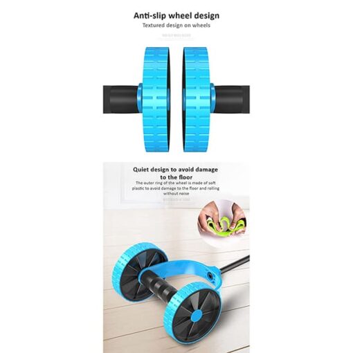 SND 360° Fitness Abdominal Workout Equipment - Adjustable Rope Length with Anti Slip Wheel Design - Image 7