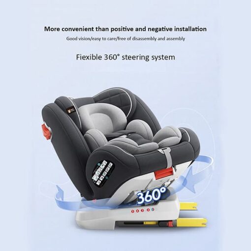 [Refurbished] StarAndDaisy ISOFIX Car Seat 360° Swivel, Sun roof, Recline, SIP (Side Impact Protection)- Forward Rearward Facing Side Protection, Convertible (0-12 Year/0-36 kg), ECE R44-04 (Multi-Black) - Image 9