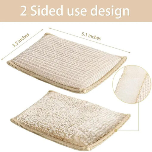 SND Homes Bamboo Cleaning Kitchen Dish Clothes, White Washcloths Dish Towels, Dish Rags, Ultra Absorbent Sponge (Set of 10) - Image 3