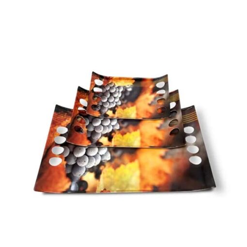Crystal by SND Homes Melamine Serving Tray, Set of 3 (Small, Medium and Large Size) Royale Series Tray - Image 2