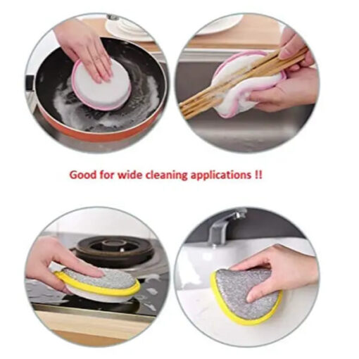 SND Homes Multi-Purpose Cloth Scrub Sponges for Kitchen - Non-Scratch Microfiber Sponge For Effortless Cleaning of Pots and Pans - Image 3