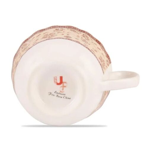 SND Homes Cup Saucer Sets with 6 Cups + 6 Saucer - New Modern Design Fine Bone China Ceramics Tableware, Premium Light Tea/Coffee Cups (Set of 6 Cups + 6 Saucer in a Box) *Made in India* - Image 2