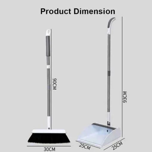 SND Homes Easy Clean Static Sweeping Broom with Dust Collector- Pearl White Color - Image 3