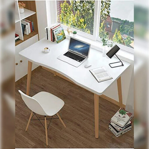 [Refurbished] Utilite™ Nordic Style Smart Study Table for Modern Homes, Multi-Purpose Office Desk Workstation, One Step Installation (White (120 X 60 cm)