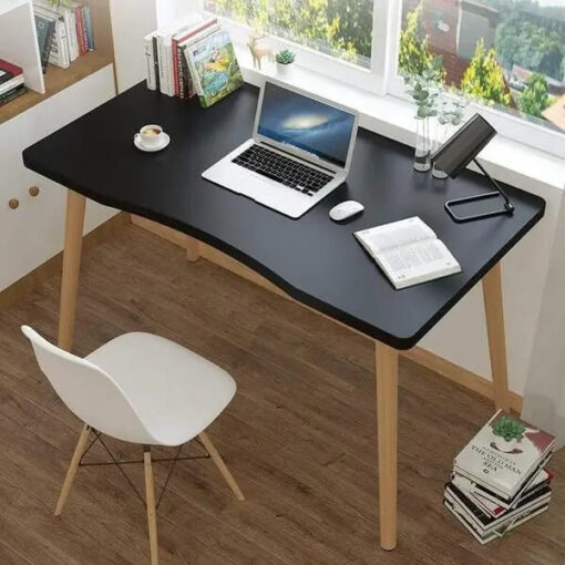 [Refurbished] Utilite Nordic Study Table for Modern Homes, Multi-Purpose Office Desk Workstation, One Step Installation (Black, 100 X 60 cm) StarAndDaisy