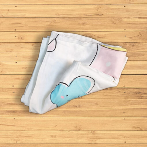 Staranddaisy Baby Girl Baby Boy 1 PC Casual Classic Cartoon Cotton Towel (white) - Image 2