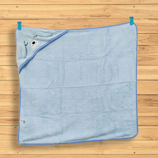 Staranddaisy Newborn 3-in-1 Unicorn Wrapper Baby Bath Towel (Blue),Pack of 1 Piece set (Upto 12 month) - Image 3