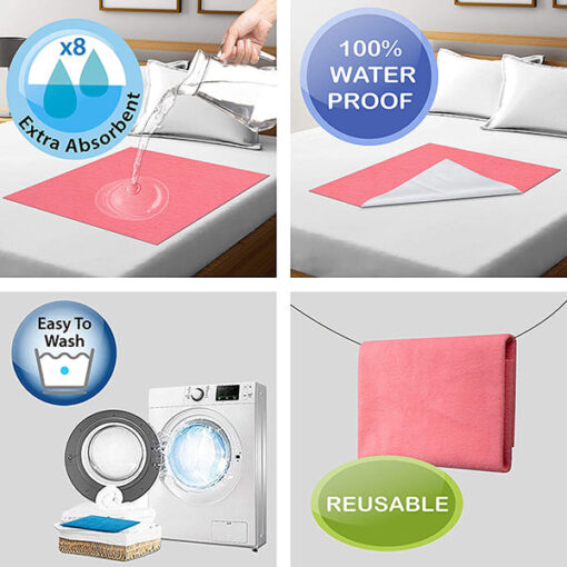 StarAndDaisy Auto Dry Extra Absorbent Dry Sheet and Waterproof Dry Sheet for Baby - Small 50 x 70cm - Assorted Color - Image 6