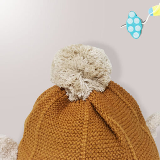 StarAndDaisy Kids Winter Cap (Upto 4 years kids – Mongoose & Mongoose) - Image 2