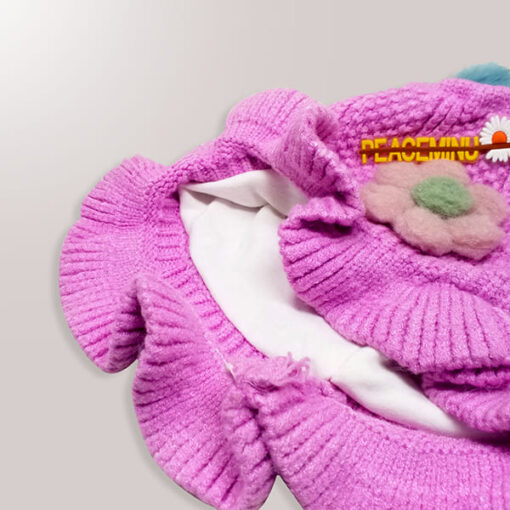 StarAndDaisy Kids Woolen Cap (Upto 4 years kids – Pink) - Image 2