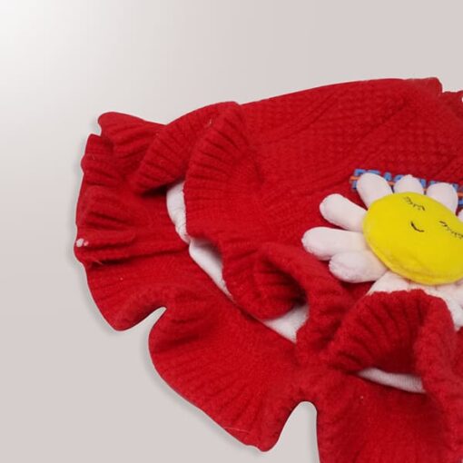 StarAndDaisy Kids Woolen Cap (Upto 4 years kids – Red) - Image 5
