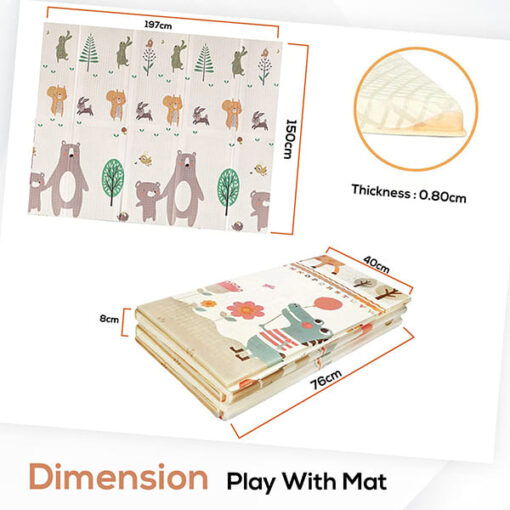 [Refurbished] StarAndDaisy Double Sided Water Proof Baby Carpet Mat - Play Mat - Reversible Design - Assorted Prints (20mm) - Image 7