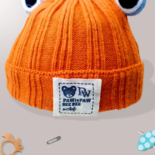 StarAndDaisy Kids Winter Cap (Upto 4 years kids - orange) - Image 3