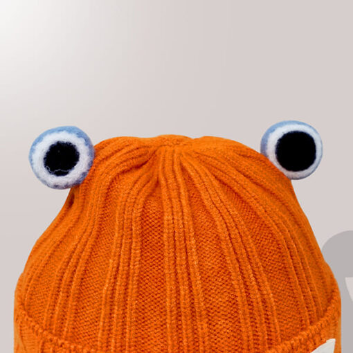 StarAndDaisy Kids Winter Cap (Upto 4 years kids - orange) - Image 4
