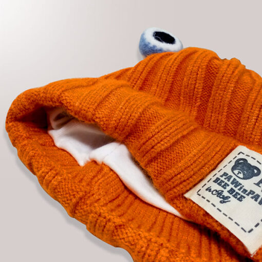 StarAndDaisy Kids Winter Cap (Upto 4 years kids - orange) - Image 2