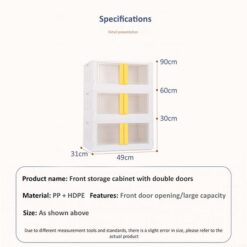 StarAndDaisy Kids Wardrobe - Storage Cabinet - Portable Almira with Drawers & Convertible Design - 3 stackable cuboids, 32 Lt