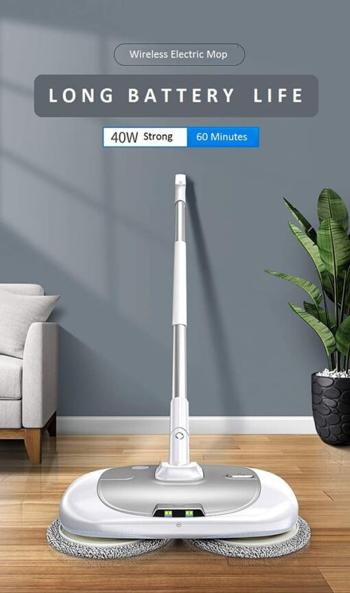 SND Homes Pureatic™ Electrical Wireless Microfiber Cleaning mop for Household Cleaning with Rechargeable Battery *1 Extra Refill Set Free (Total: 2 Refill Sets) (Gold) - Image 2