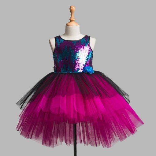 Maroon Sleeveless Applique Party Dress