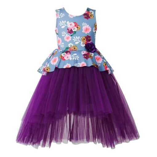 Toy Balloon Girl's Fit And Flare Knee length Violet dress