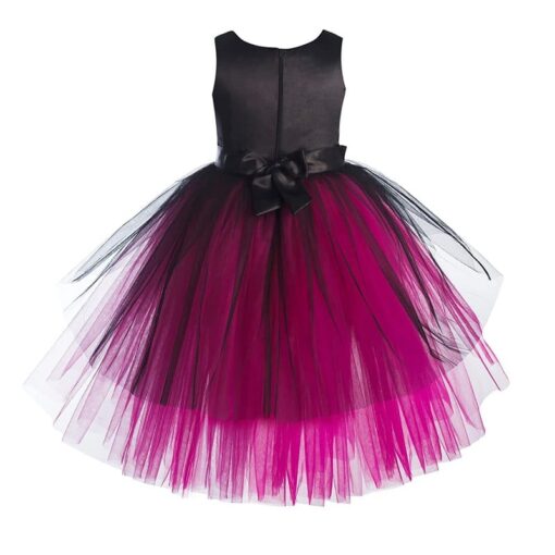 Maroon Sleeveless Applique Party Dress - Image 9